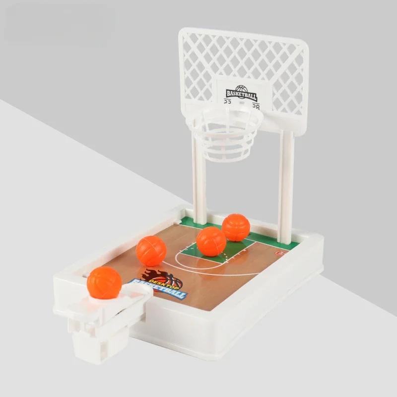 

1 PC Basketball Game Mini Desktop Tabletop Portable Travel Or Office Game Set for Indoor Or Outdoor Fun Sports Board Game белый