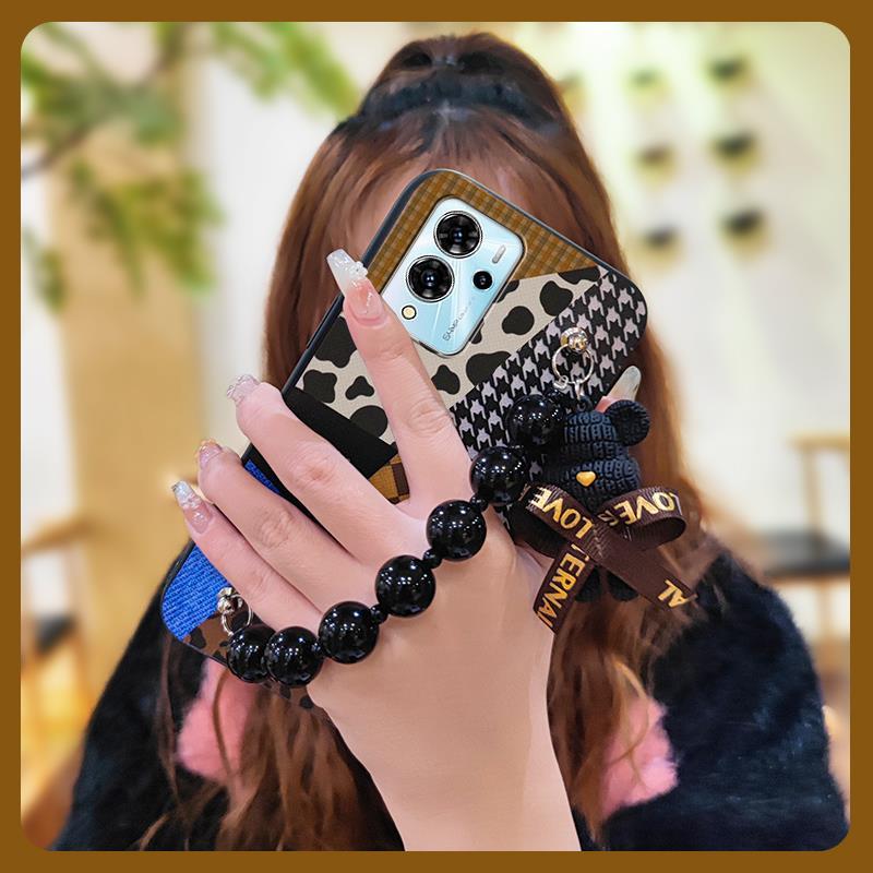 Soft Case Bear Bracelet Phone Case For ZTE Blade V40 Pro Anti-knock Silicone Dirt-resistant Back Cover Simplicity Cute