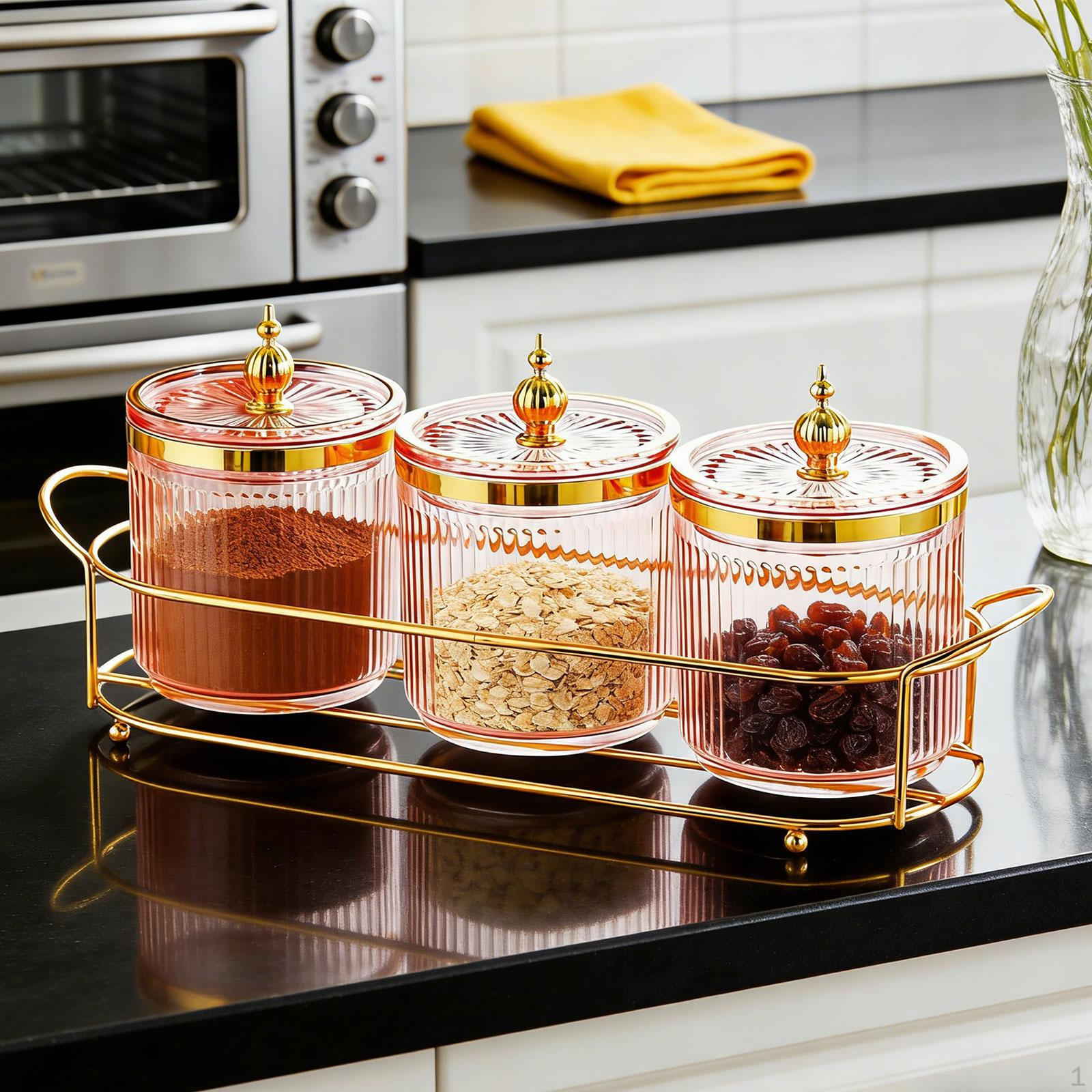 

Appetizer Tray with Lid, Compartmentalized, Storage Jar, Nordic Dried Fruit for Wedding, Home, 3 Grid