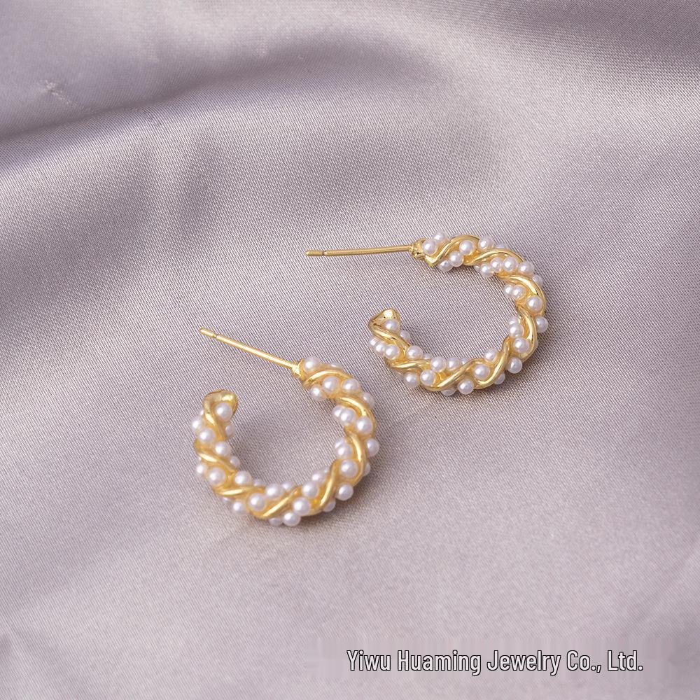 Elegantní náušnice s jehličkou ze stříbra 925: Všestranné francouzské kruhy v měděné barvě s více styly pro sofistikovaný vzhled