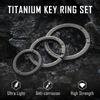 KeyUnity Titanium Key Rings, 22mm/32.5mm, Pack of 5, KA33, Round, Silver, Durable and Stylish, Keychain Hardware, High Strength, Lightweight, Rust-Res