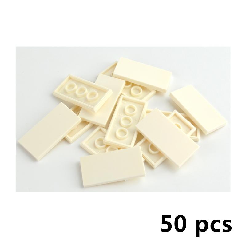 50pcs DIY Building Blocks Figure Brick Smooth 2x4  87079 Educational Creative Size Compatible With All Brand Toys for Children