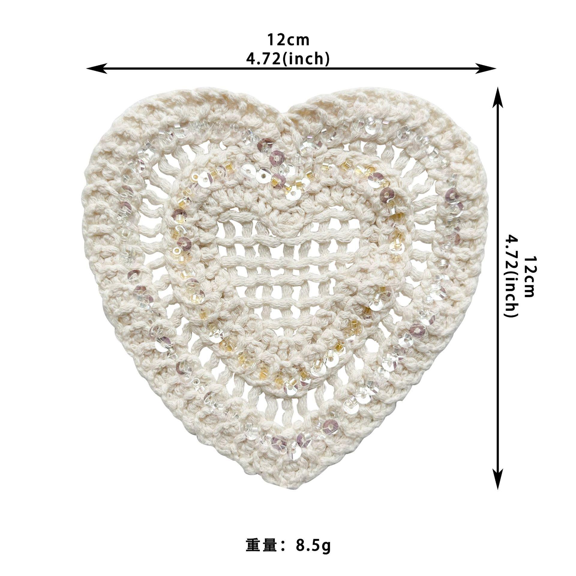 

Apricot Sequins Decorative Heart-Shaped Water Drop-Shaped Cloth Patch Clothing Dress Shirt Top Accessories Cloth Patch Accessories HSR1002