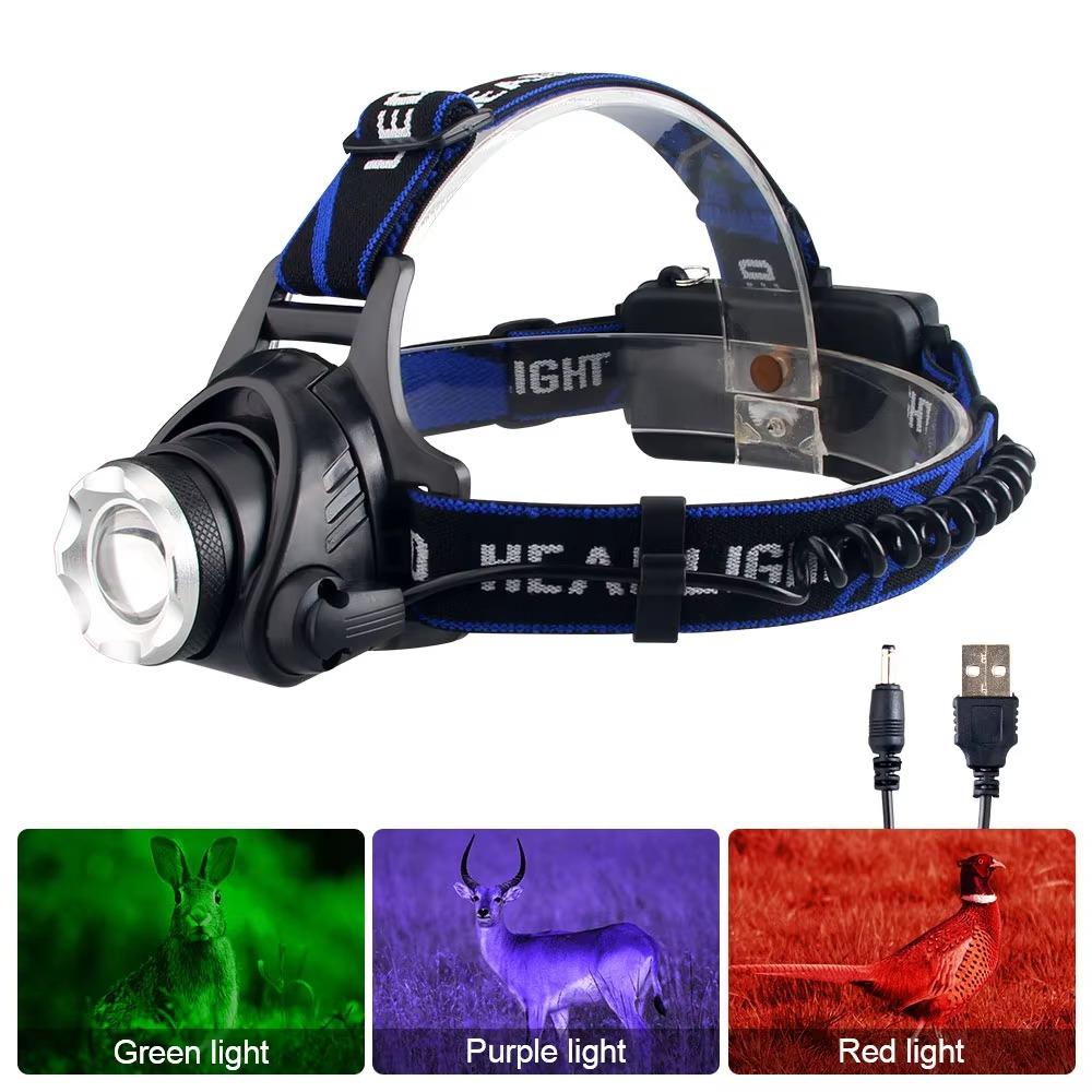 3 Modes Telescopic Headlamp USB Charging Zoomable Head Torch New LED Headlamp  Work Lighting