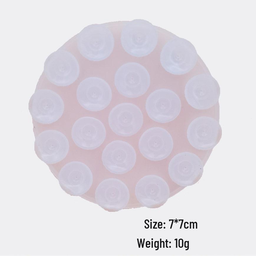 19-Bead Double-Sided Silicone Phone Suction Cup with Adhesive