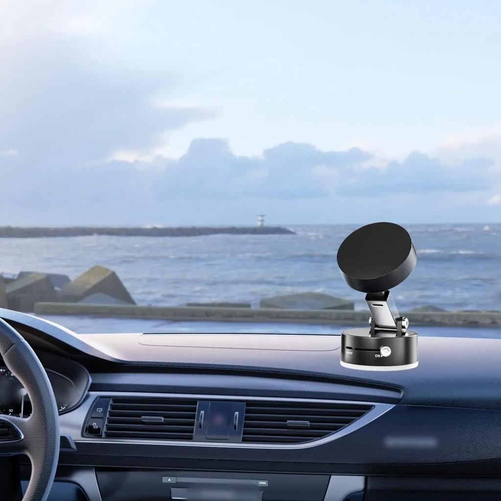 Generic Car Phone Holder Strong Vacuum Suction Simple Installation Phone Stand Phone Mount Adjustable Angle Professional