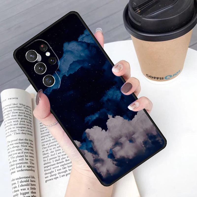 Moon Star Cloud Night Phone Case Cover For Samsung Galaxy S24 S25 Ultra S21 S22 Ultra S10E Note 10 Plus Note 20 FE S23