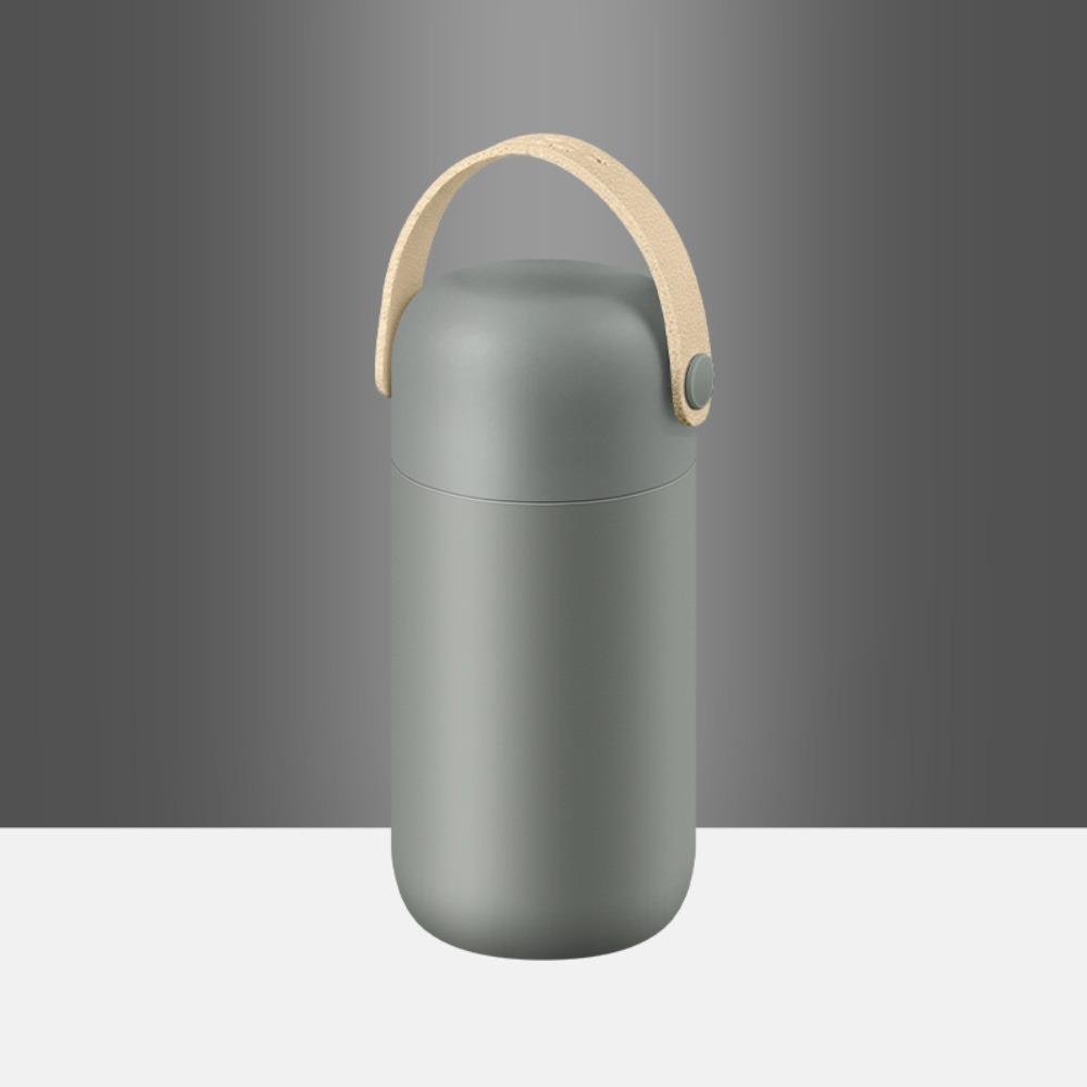 150ml Thermoses Coffee Mug with Leather Handle Vacuum Flask Portable Pocket Bottle Gift