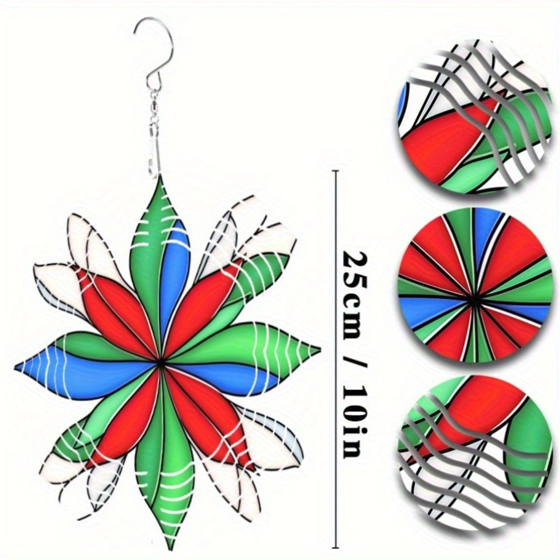 

3D Metal Wind Chime Outdoor Garden Decor Handmade Sculpture Vibrant Star Pattern No Electricity Needed for All Seasons Durable Art 01A