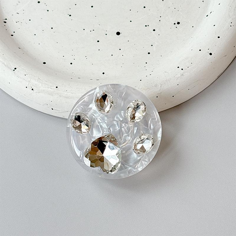 Rhinestone Magnetic Retractable Phone Holder with MagSafe, Foldable Desktop Support, Japanese Korean Style