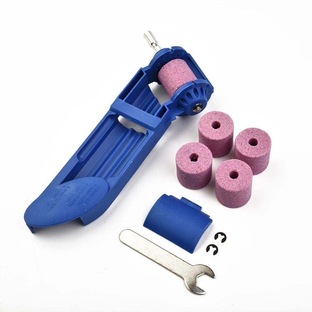 1 Set Portable Drill Bit Sharpener Corundum Grinding Wheel Bit Tool Drill Bit Sharpening Machine Grinder Polishing