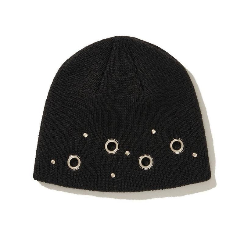 

Autumn and winter hip-hop retro fashion casual men and women embroidery needle rivet woven hat Onesize чорний