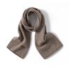 Unisex 35% Cashmere Knit Scarf - Solid Color Neck Warmer