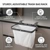 11.8×5.9×0.6in Trash Bag Holder Stainless Steel Cabinet Trash Bag Stand  For Bathroom