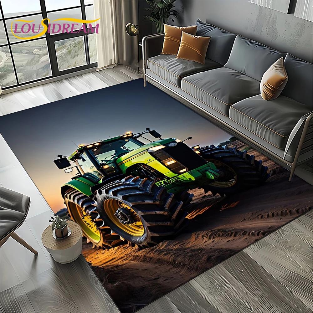 27 Style Truck Retro 3D Tractor Car Carpet Rug for Living Room Bedroom Home Sofa Decoration,Kid Area Rug Non-slip Floor Mat Gift