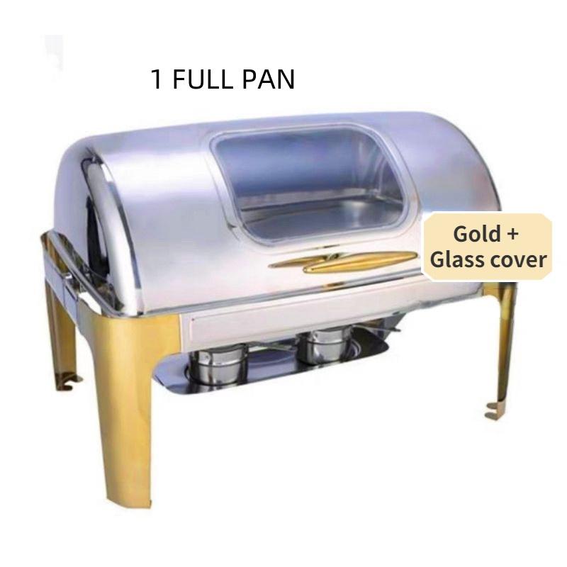 9L Roll Top Chafing Dish Buffet Set Food Pan Food Tray Warmer Serving Tray