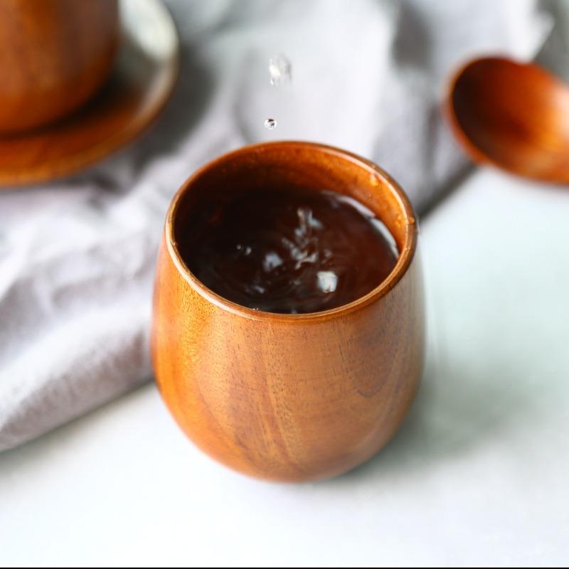 1PC Woodens  Belly Cup Creative Pattern Wooden Solid Wood Handcarved Anti Scald Tea Cups Simple Fragrant