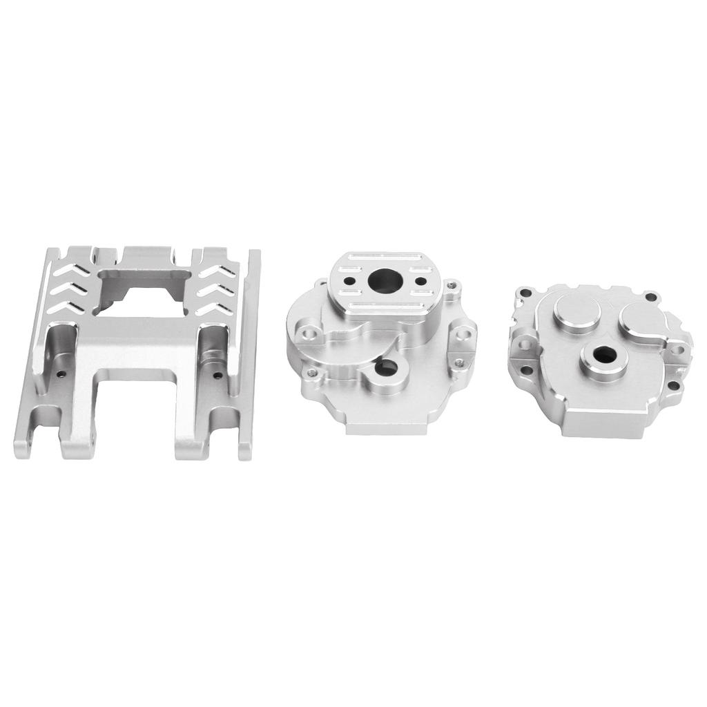 Gearbox Housing and Base Set Aluminum Alloy Low Noise RC Gearbox Case for Traxxas TRX4M 1 18 Silver
