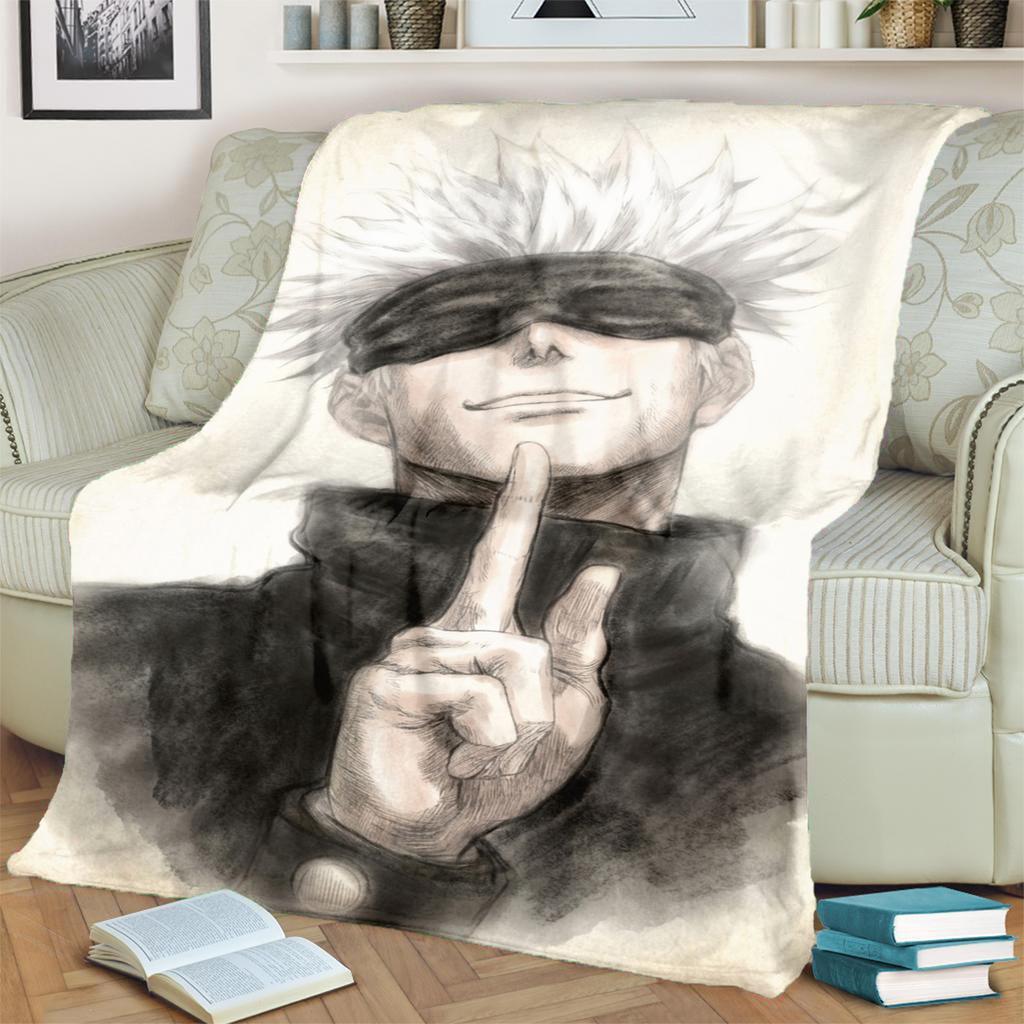 Jujutsu Kaisen Comfortable Blanket Warm Flannel for Bedrooms, Sofas, Beds, Chairs, Picnics, Travel