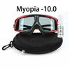Lunettes de Natation Myopie -1,5 à -10,0 Dioptries, avec Spray Anti-Buée, Protection UV Sangle Réglable pour Hommes Femmes