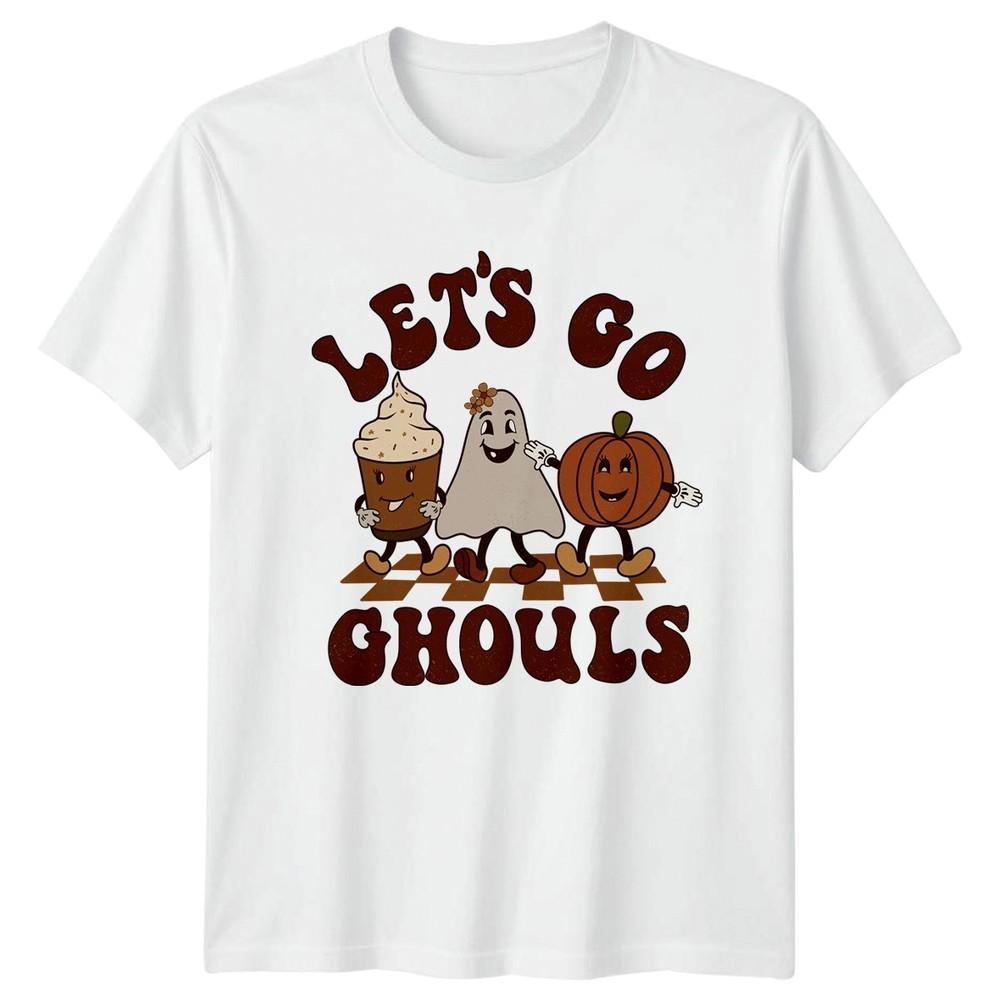 Lets Go Ghouls Unisexs TShirt Spooky Season Halloween Halloween Gift For Her S