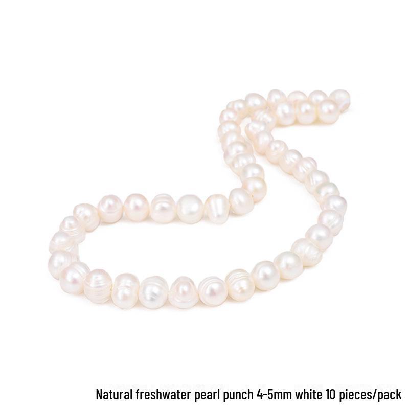 

Набор для самостоятельного изготовления украшений из жемчуга - натуральный белый и розовый жемчуг для браслетов, ожерелий, заколок и аксессуаров. 4-5mm 10 pieces/pack белый
