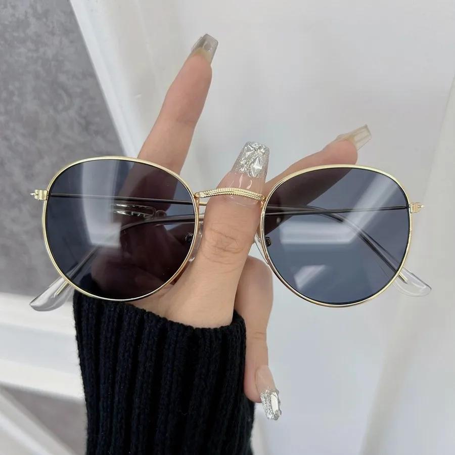 Designer Round Sunglasses Women Men Vintage Brand Oval Sun Glasses Female Male Small Frame Mirror Retro