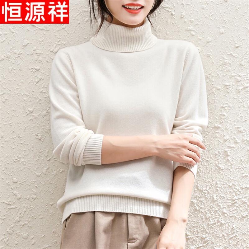 Maglione da Donna Hengyuanxiang 100% Lana Collo Alto