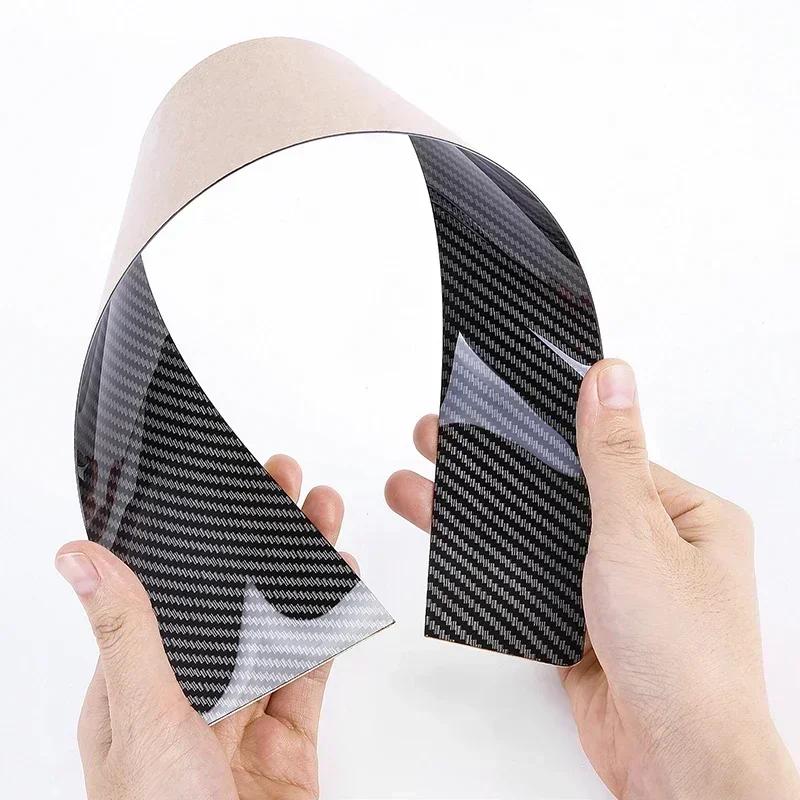 4Pcs Car Pillar Posts Stickers For Porsche Cayenne 9PA Chassis E1 2003-2008 2009 2010 Auto Carbon Fiber Black Door Window Trims