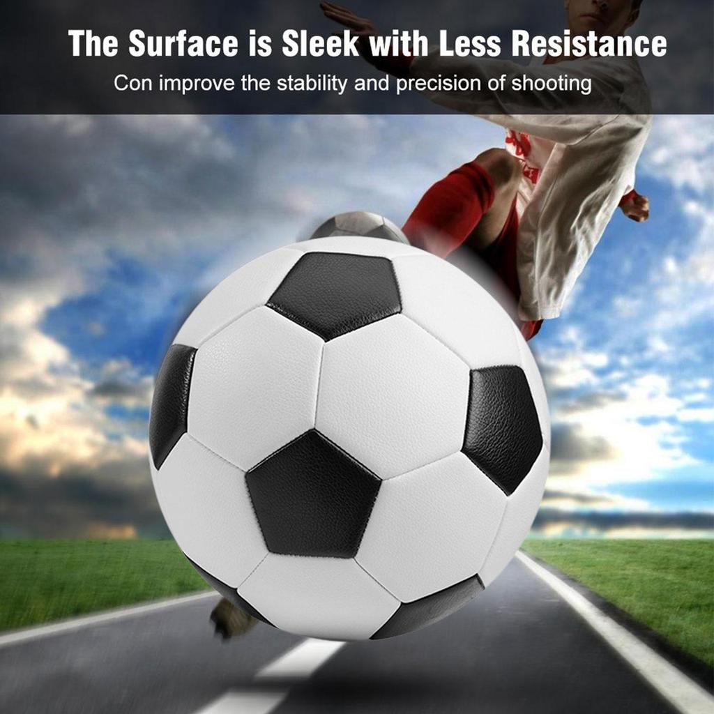 Classic Black White Outdoor Butyl inner Football Ball Standard Soccer