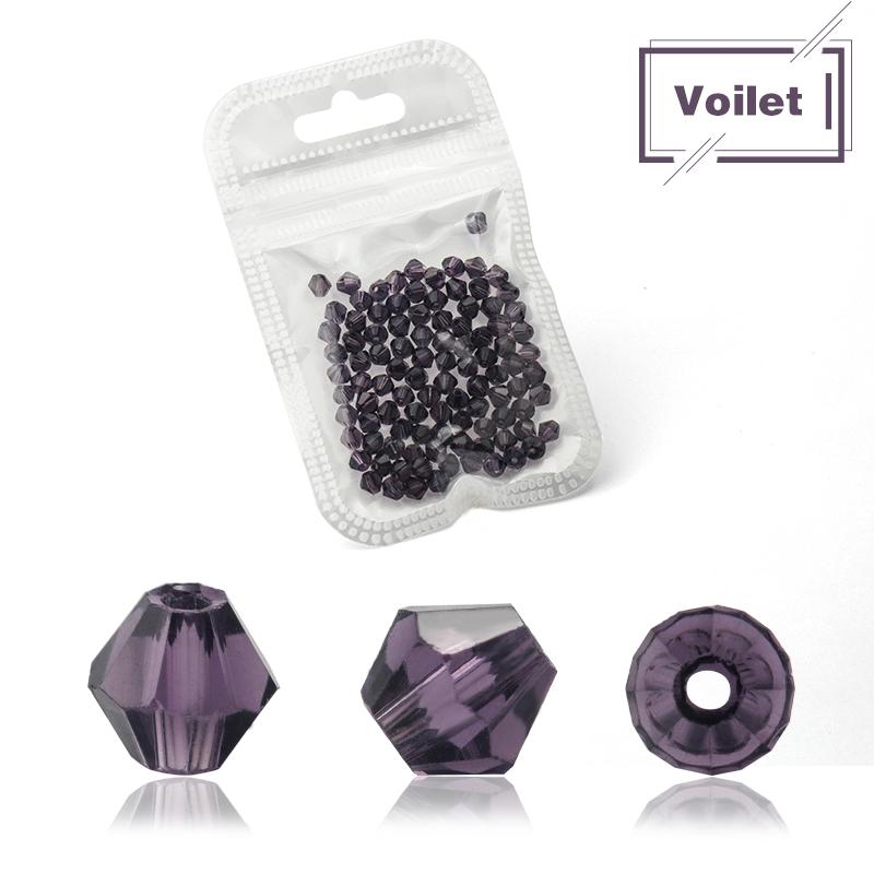 1000pcs  Wholesale Big Bag Colorful 4mm Bicone Crystal Beads Glass Beads Loose Spacer Beads Bracelet Jewelry Making Accessories