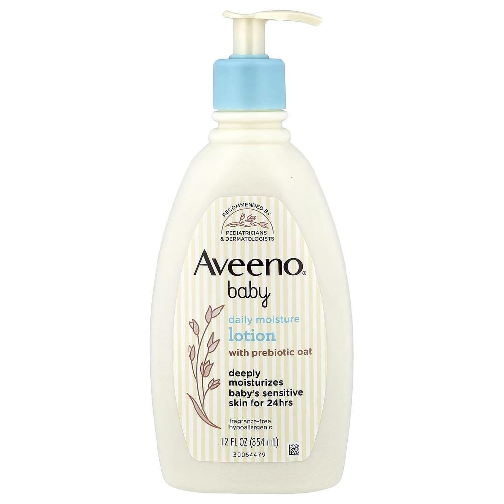 Aveeno Baby, Daily Moisture Lotion, with Prebiotic Oats, Fragrance-Free, 354 Ml (12 Fl Oz)