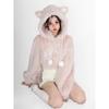 Warm Pink Lolita Kawaii Sweater Women Loose Japanese Sweet Fairy Hooded Tops Female Long Sleeve Korean Pullovers Winter 2024 New