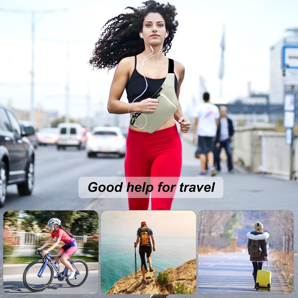 HAWEE Waist Stylish Waist Bag for Men and Waterproof Perfect for Running Pouch, Bag/Shoulder Women, 2-Way Polyester, Travel, Work, Hiking, Walking,