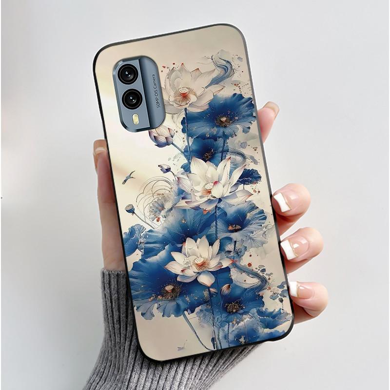 Casing For Nokia X30 5G Anti-scratch Bumper Soft Shell For Nokia XR21 Beautiful Brightly Colored Sunflower Pattern Black Case