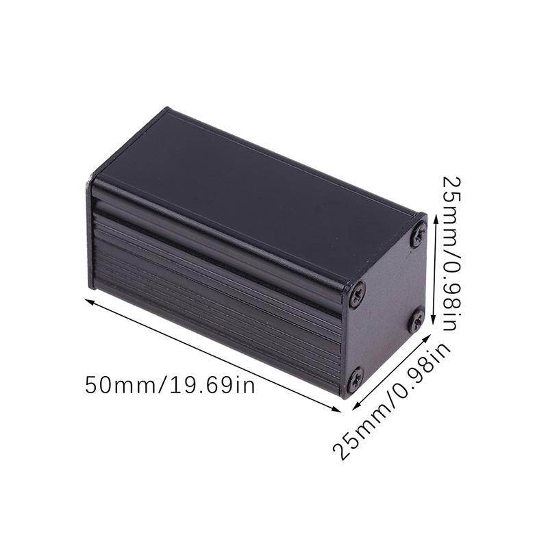 Černé hliníkové pouzdro Diy Extruded Electronic Project Box 50X25X25mm