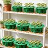 Easy Setup Garden Nursery Pot 7-Hole Plant Growing Tool  for Flowering Plants Compact Green Tray