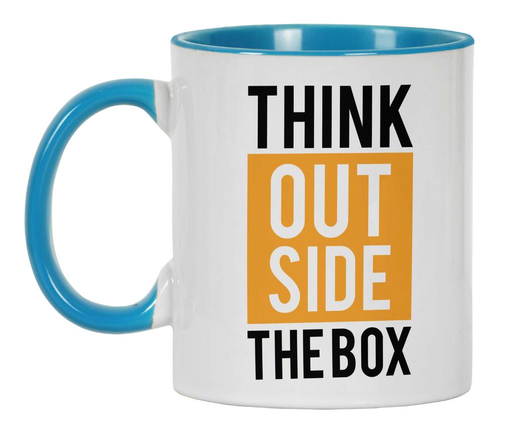 Inkdotpot Think Outside The Box Inspirational Positive Quotes 11Oz Ceramic  Coffee  Mug