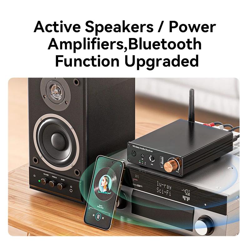 Bluetooth 6.0 Audio Receiver 3.5mm AUX RCA Stereo Wireless Adapter 6.5MM Karaoke USB U-Disk HIFI Lossless Music For Car Speaker