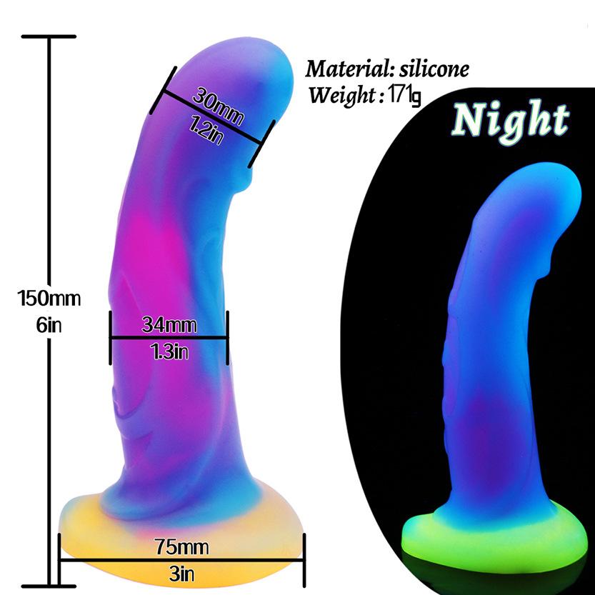 Realistic Night Glowing Anal Plug Luminous Monster Dragon Dildo for Women Men Butt Plug Sexy Dog Shape Sex Toy for Couples