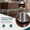 Stainless Steel Furniture Legs with Non Slip Pads Furniture Feet  Sofa Bed Support Upgrade