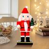 Miniature Christmas Figurines Wooden Nutcracker Tabletop Statues Christmas Decor Party Statues Table Centerpiece For Adults