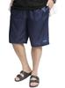 One Colors DISCUS Men's Plus Size Shorts, Sweat-Wicking, Quick-Drying, Dry Mesh, All-Over Logo Print, Navy (Size 3L) (67)