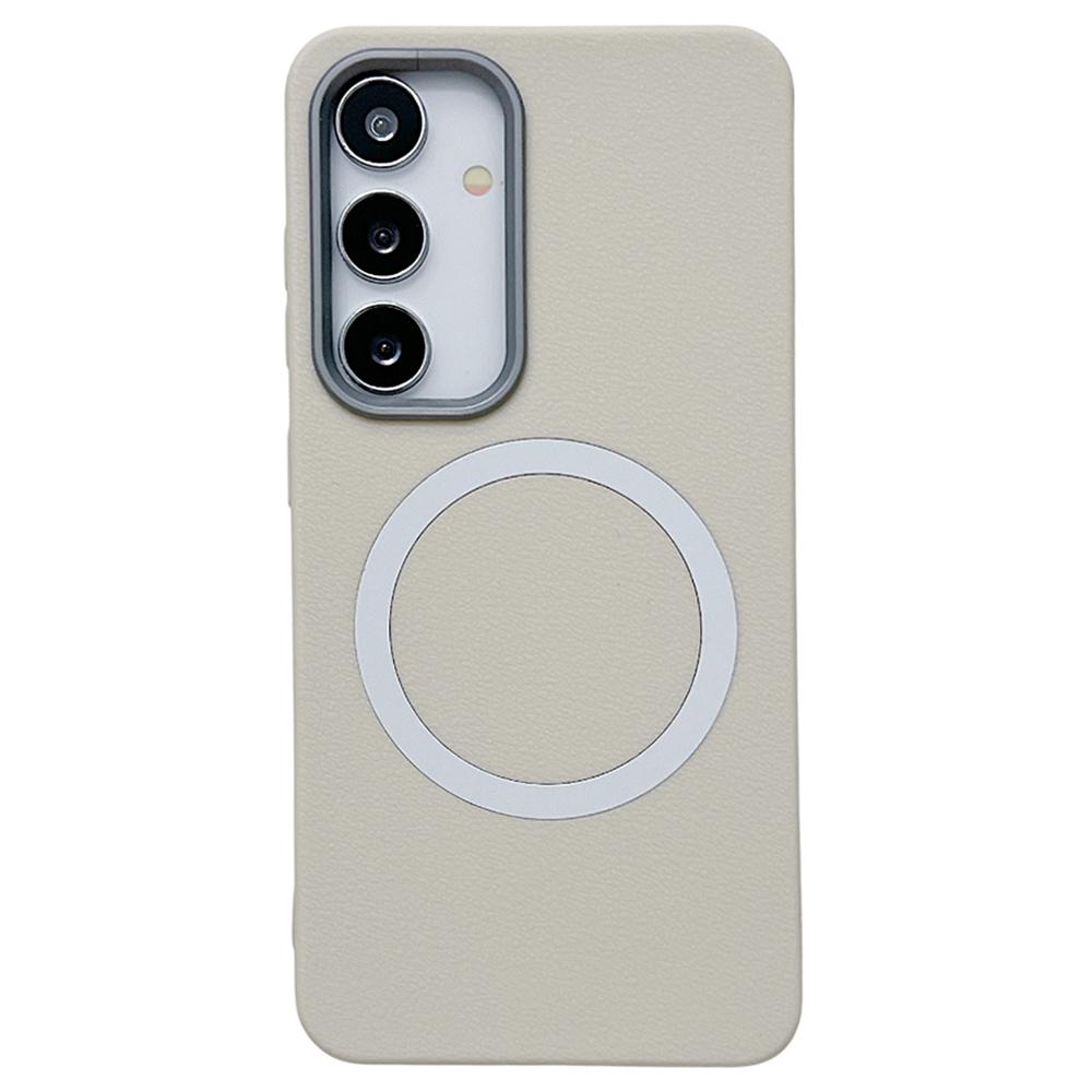 For Samsung Galaxy S25/S24 Phone Cases Leather Texture TPU Back Cover Support Wireless Charging