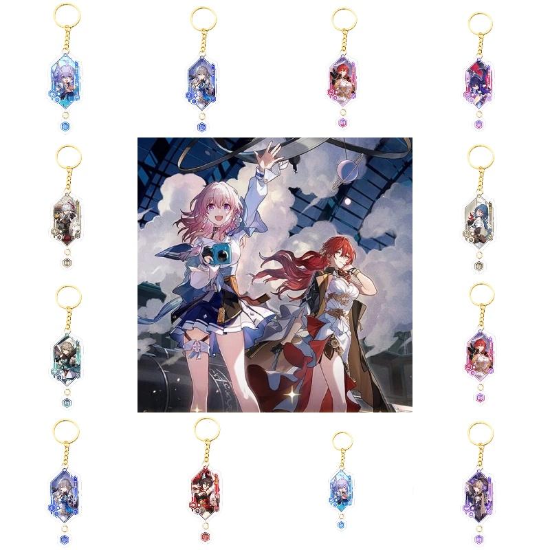 Auffälliger Honkaistarrail Eisen Anhänger Schlüsselanhänger Mehrere Farboptionen verfügbar