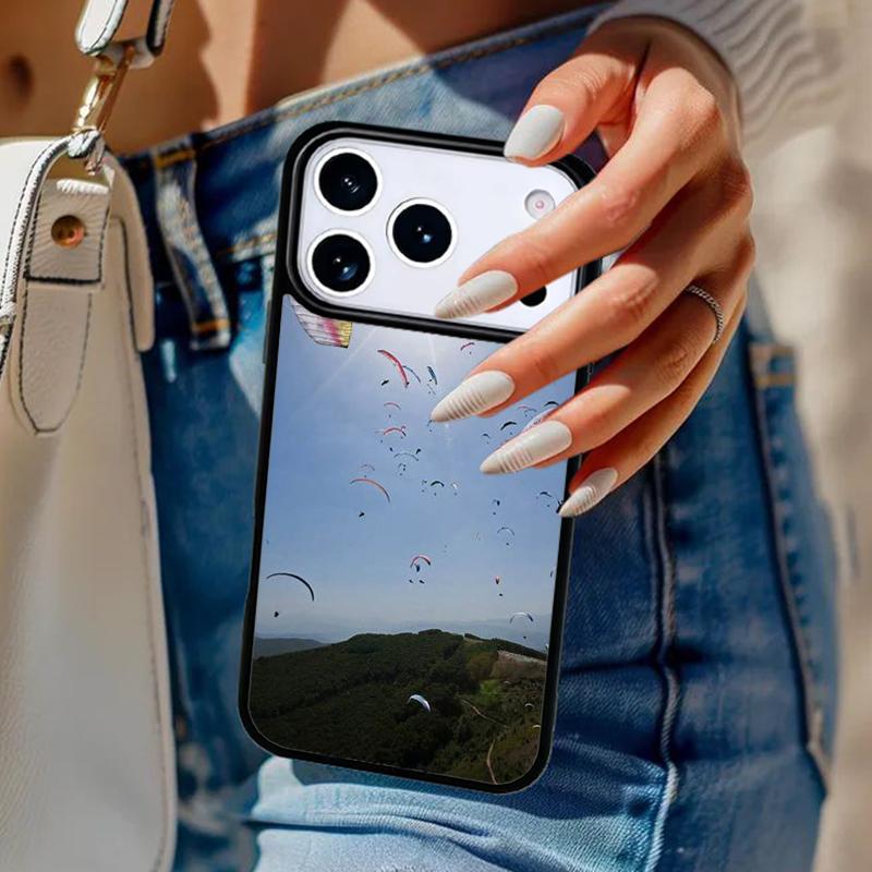 Paragliding Paraglider Phone Case For iPhone 17 Air 14 15 13 12 Max Cover For Apple 16e 11 Pro Max Plus Coque