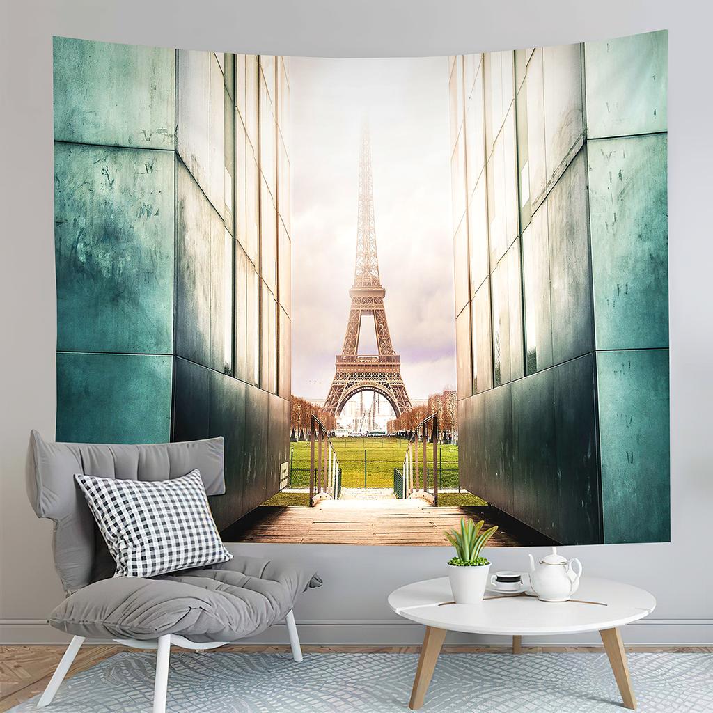 Eiffel Tower Tapestry Lover Couple Tapestry Romantic Scenery Tapestry Home Living Room Dorm Bedroom Aesthetics Decor Tapestries