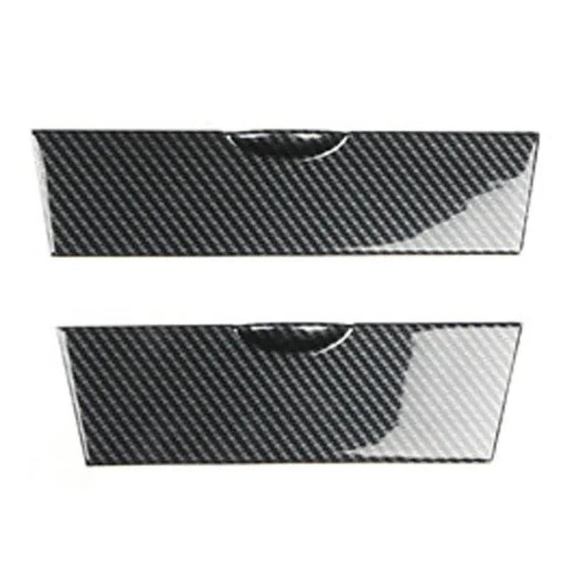 2pcs Car Center Console Storage Box Panel Trims Covers Carbon Fiber Grain ABS Plastic Fit For Toyota Corolla 2003-2006 2007 2008
