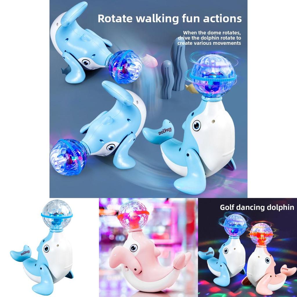Light Up Dolphin Toy With Sound And Light For Kids Play And Development