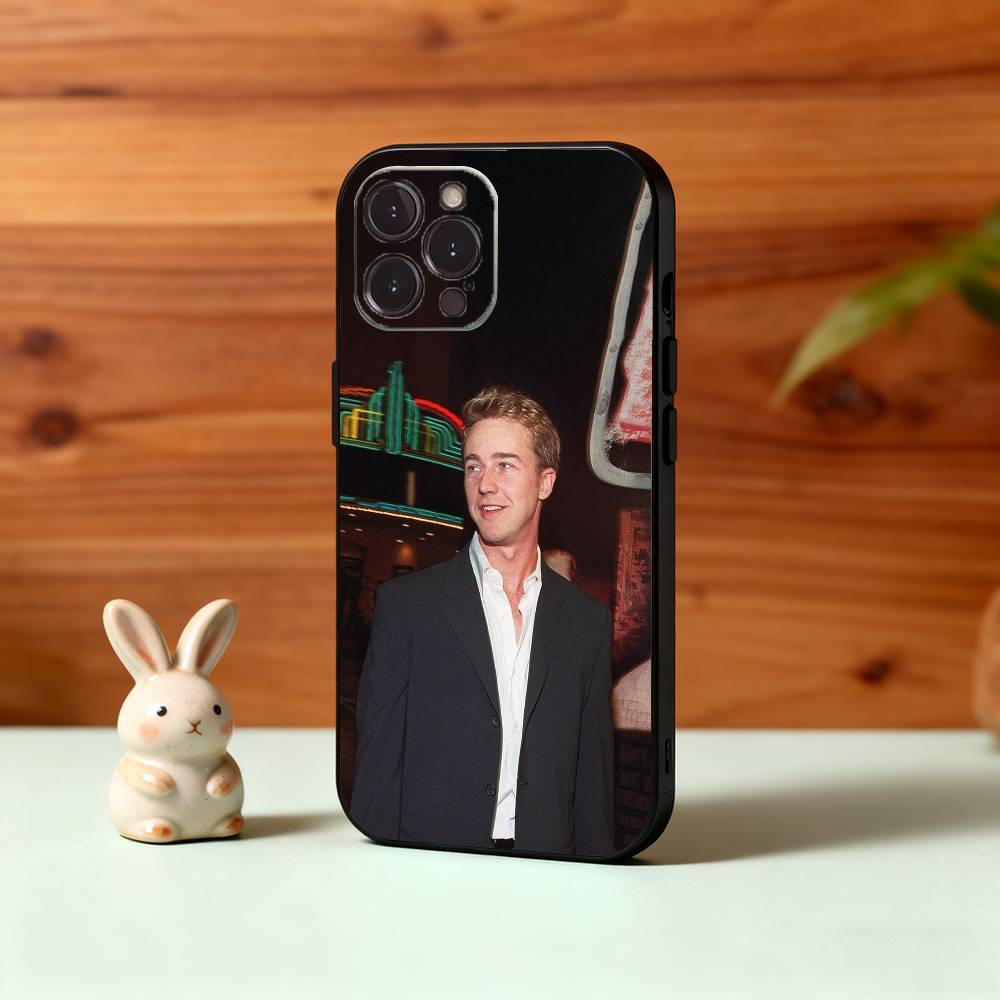 Edward Norton Acclaimed Actor Phone Case For iPhone17,16,15,14,13,12,Plus,Pro Max, 5G Others Soft Black Cover